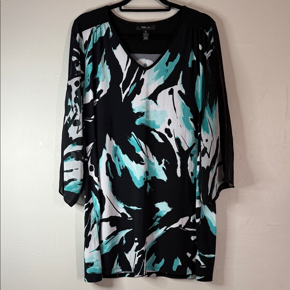 Style & Co Abstract Print Tunic Top – Size XL
